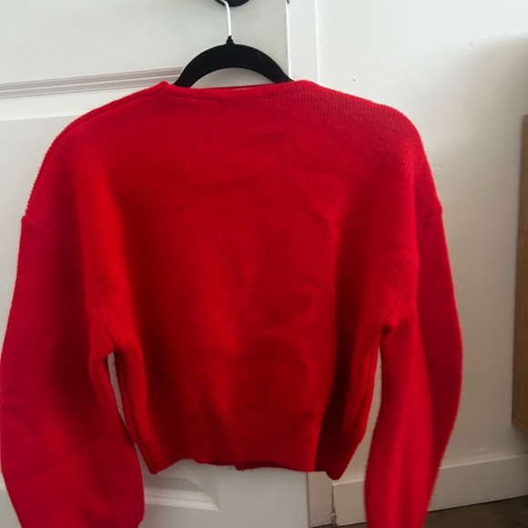 Mango Bright Red Button-Up Cardigan - Picture 4 of 4